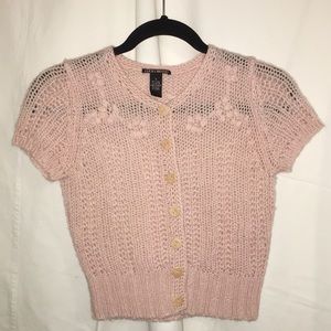 Lucky Brand Cropped Short Sleeve Sweater